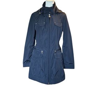 Laundry by Shelli Segal Blue Medium Women’s raincoat Windbreaker Water Repel